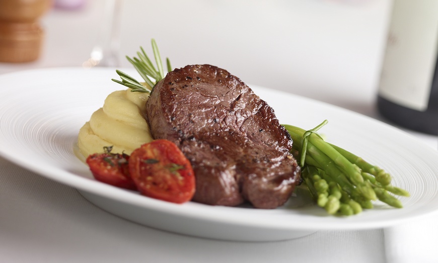 Image 1: Fillet Steak and Bottle of Wine