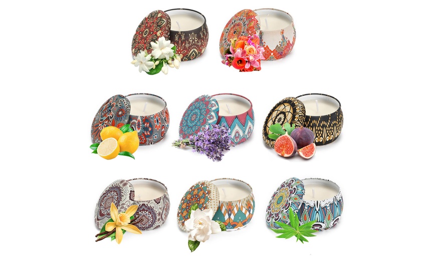 Image 12: Aroma Therapy Scented Candle Gift Set