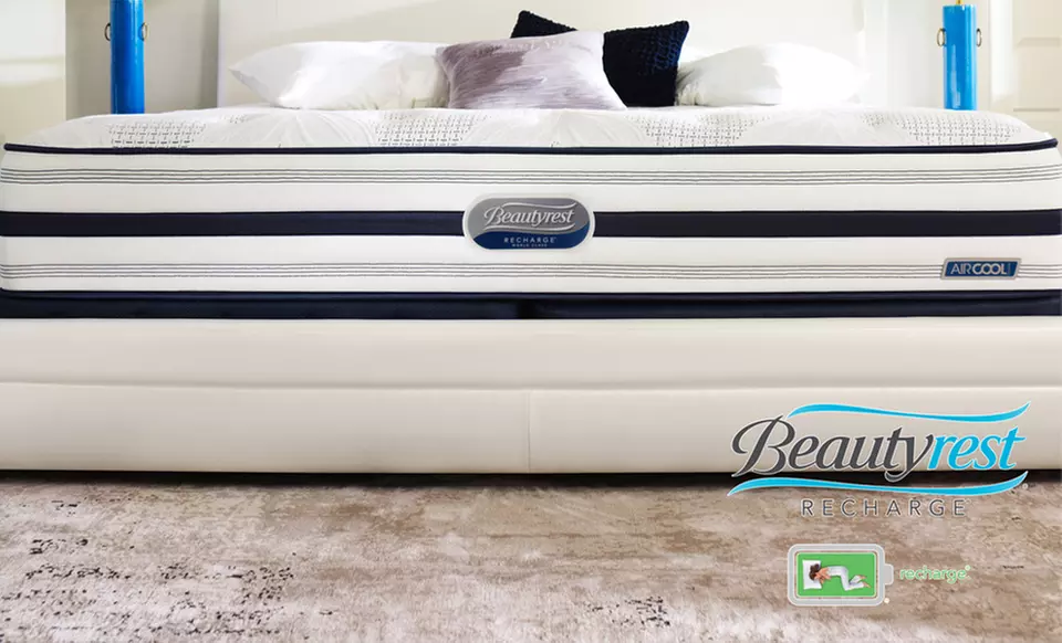 Simmons Beautyrest Recharge World Class Plush Mattress Set. Free White Glove Delivery. 25-Year Warranty - Second Medium