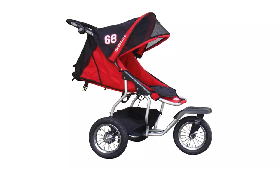 BeBeLove USA 68 Series Single Jogging Stroller in Blue, Gray, or Red. Free Returns. - Second Medium