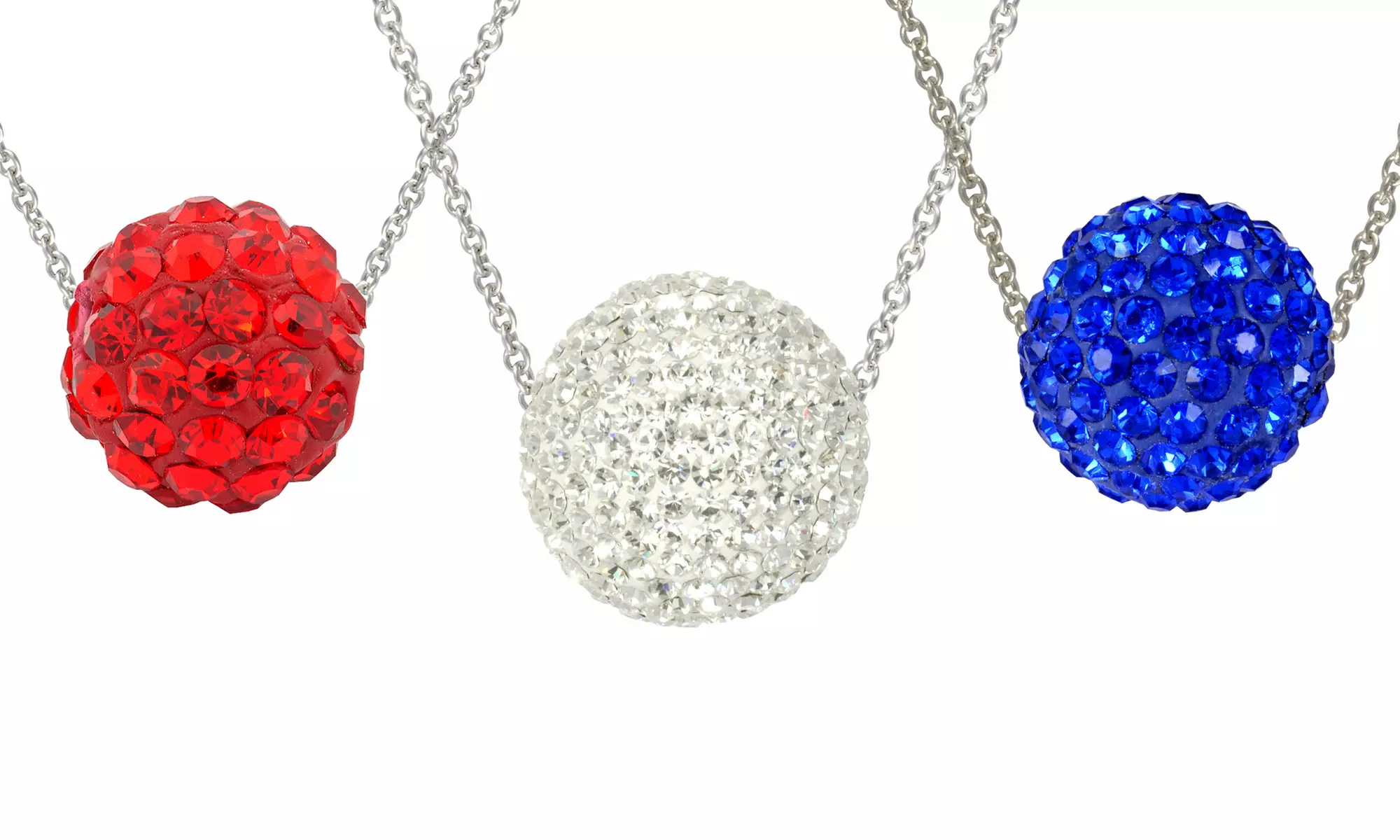 Crystal Fireball Necklace in Sterling Silver with Swarovski Elements - Primary Image