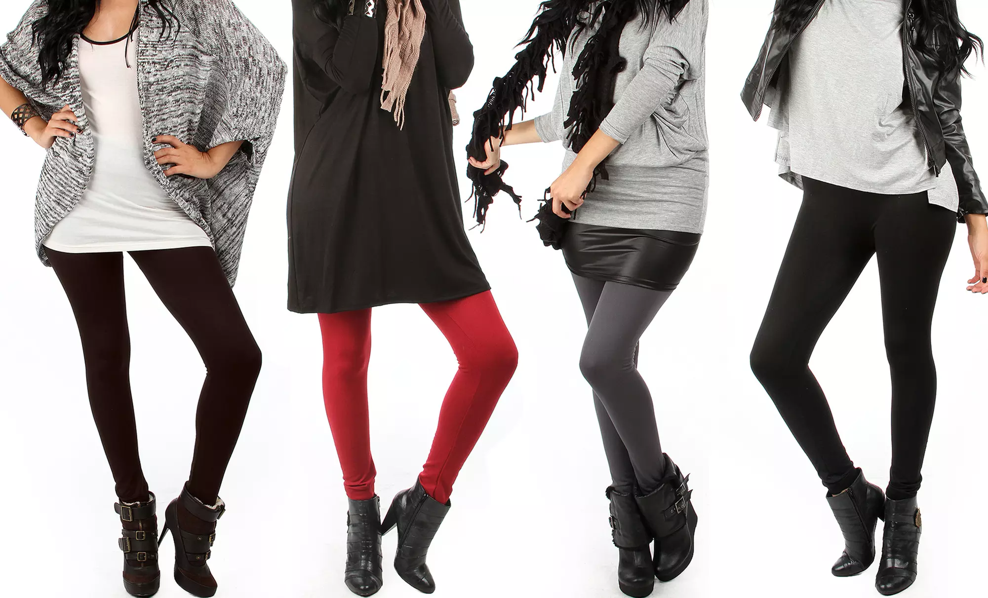 4-Pack of Plus-Size Fleece Leggings - Primary Image