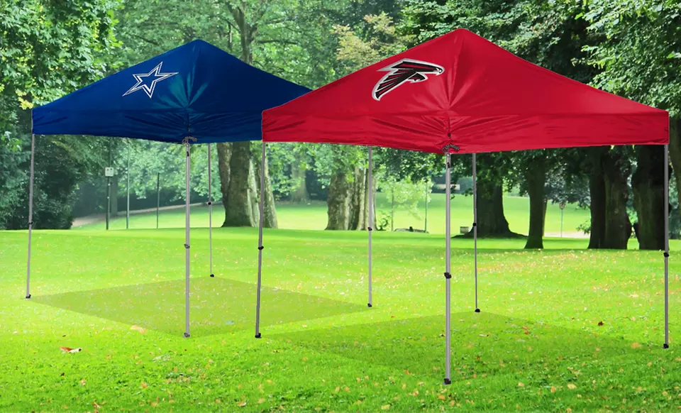 $129.99 for a 9’x9’ NFL Canopy Tent ($170 List Price). Multiple Teams Available. Free Shipping and Returns. - Primary Image