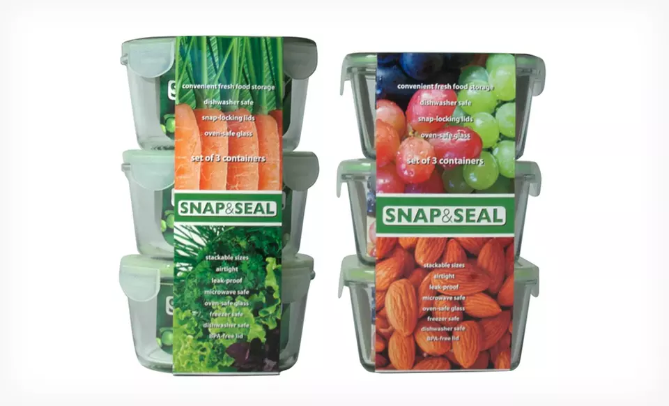 $19.99 for 3 Snap & Seal Rectangular, Round, or Square Containers ($48.99 List Price). Free Shipping and Returns. - Second Medium