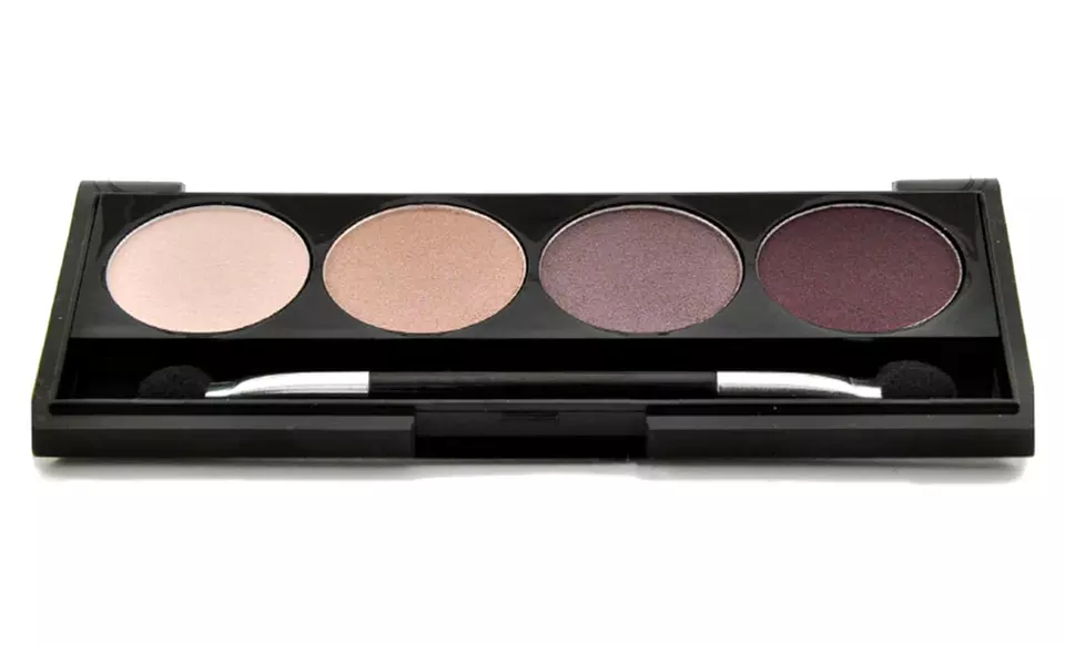 W7 Golden Brown Eye Shadow Palette with Brush - Second Medium