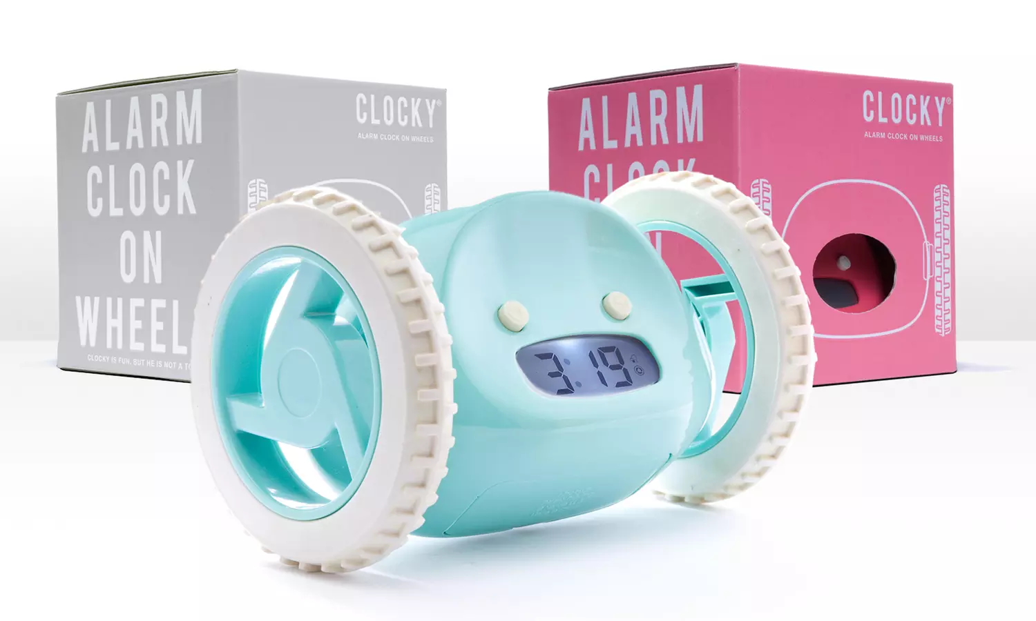 Clocky Wecker in Weiß, Rot oder Blau inkl. Versand für 29,99 € (25% sparen) - Primary Image