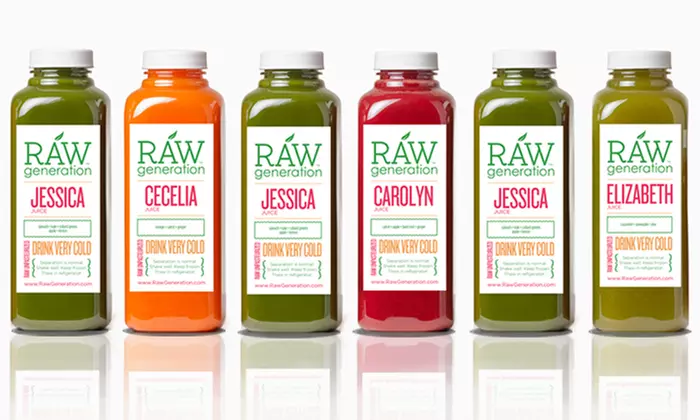 Juice Cleanses from Raw Generation (Up to 50% Off). Four Options Available. - Primary Image