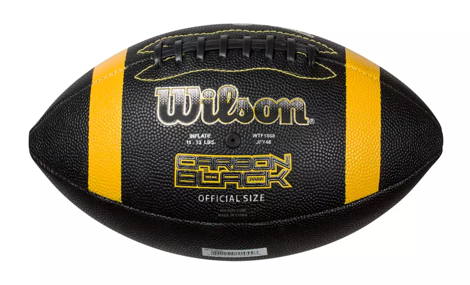 Wilson NCAA Carbon Black Football in Official or Junior Size. Free Returns. - Second Medium