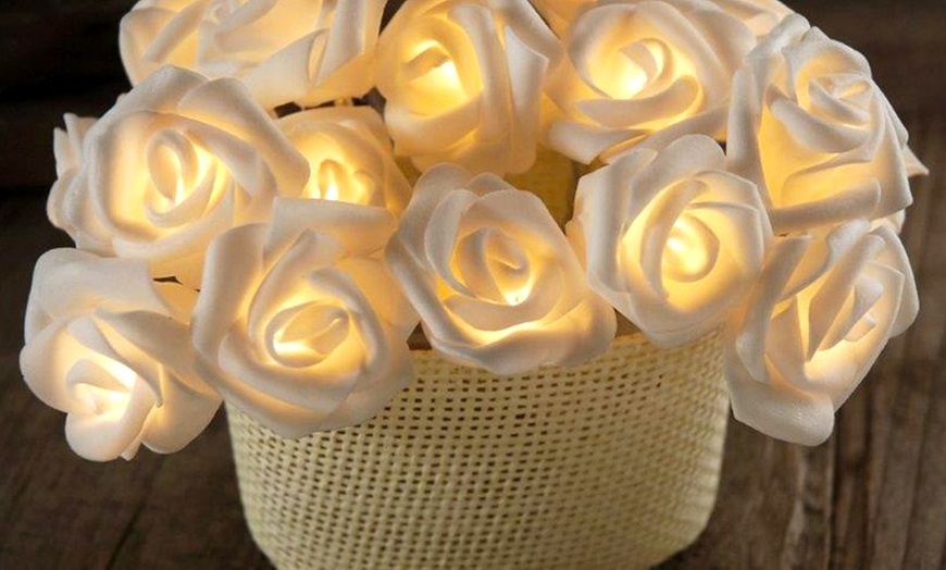 Image 1: Strings of 20-30 LED Roses