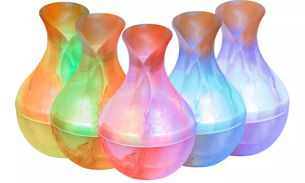 Humidificateur et diffuseur d'huiles essentielles effet marbre avec changement de lumière colorée LED - Image 7