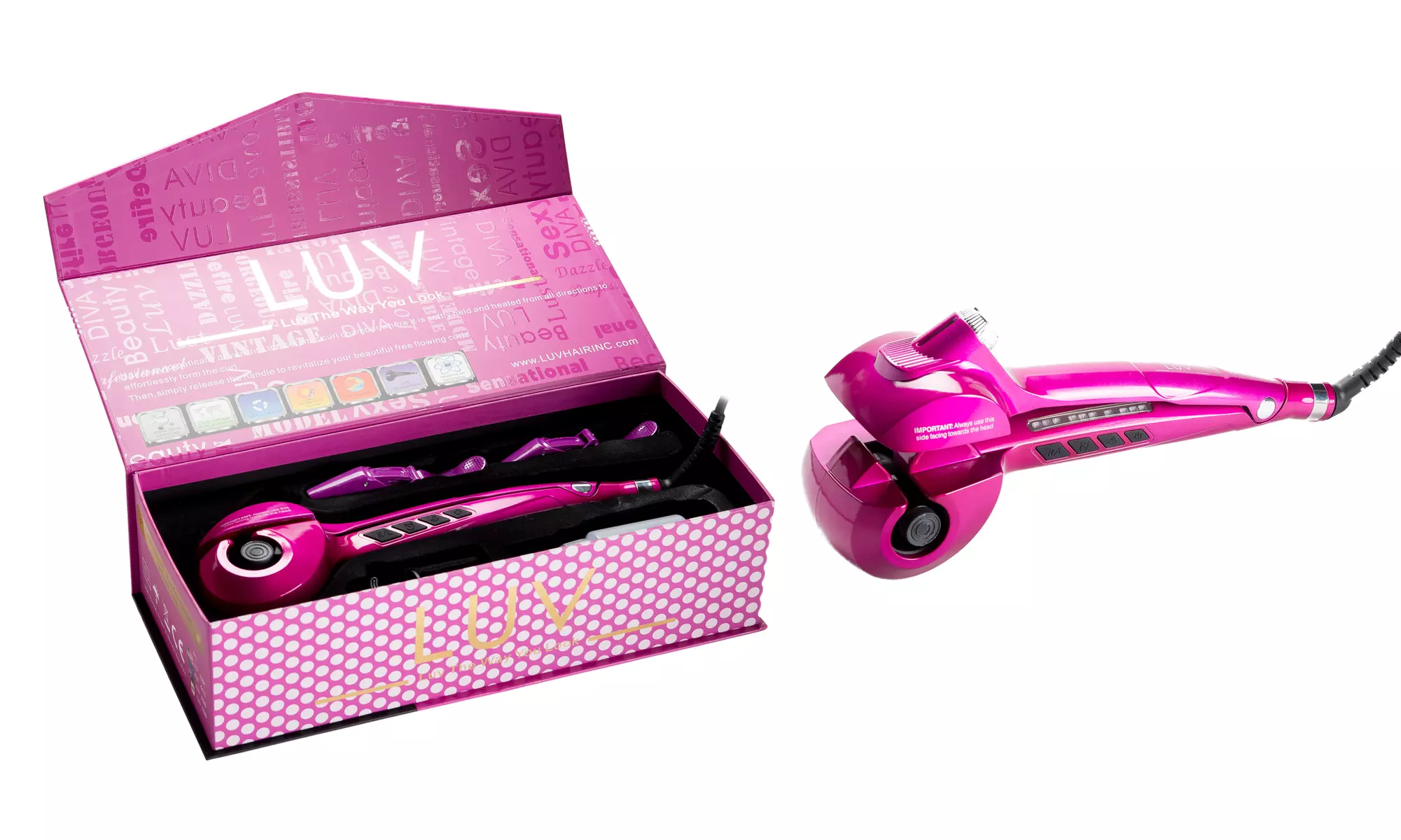 Luv Hair Professional Automatic Steam Hair Curler - Second Medium