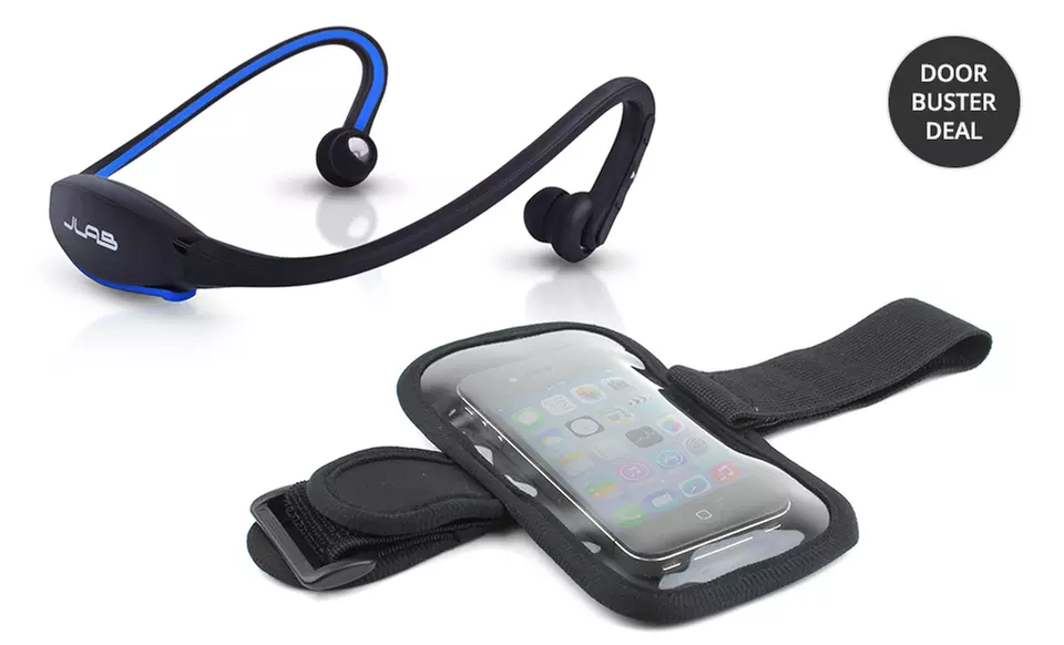 JLab GO Wireless Bluetooth Sport Headphones with Mic and Armband Bundle﻿﻿. Multiple Colors Available. Free Returns. - Primary Image