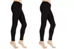 2-Pairs of Chinese Laundry Footless Fleece-Lined Tights - Second Medium