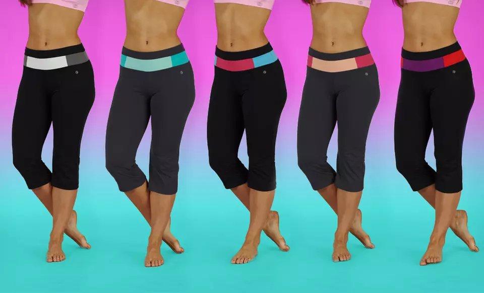 $16.99 for Bally Fitness Tummy-Control Dry-Wik Capris ($55 List Price). 5 Colors. Free Shipping and Returns. - Primary Image