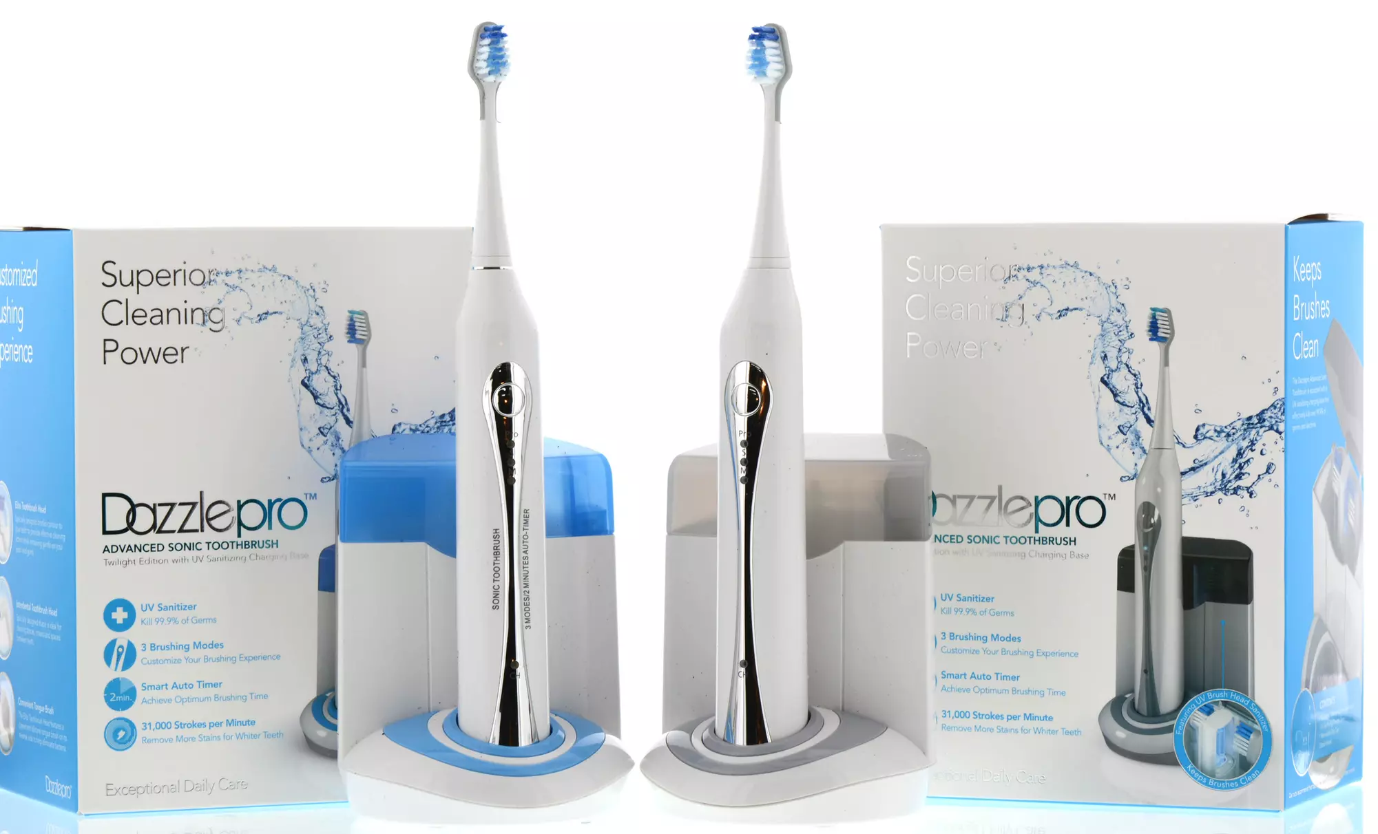 Advanced Ultrasonic Toothbrush with UV Sanitizer - Primary Image