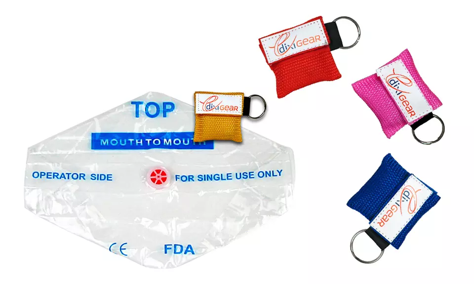 CPR Mask Keychain Kits (5-Pack) - Primary Image