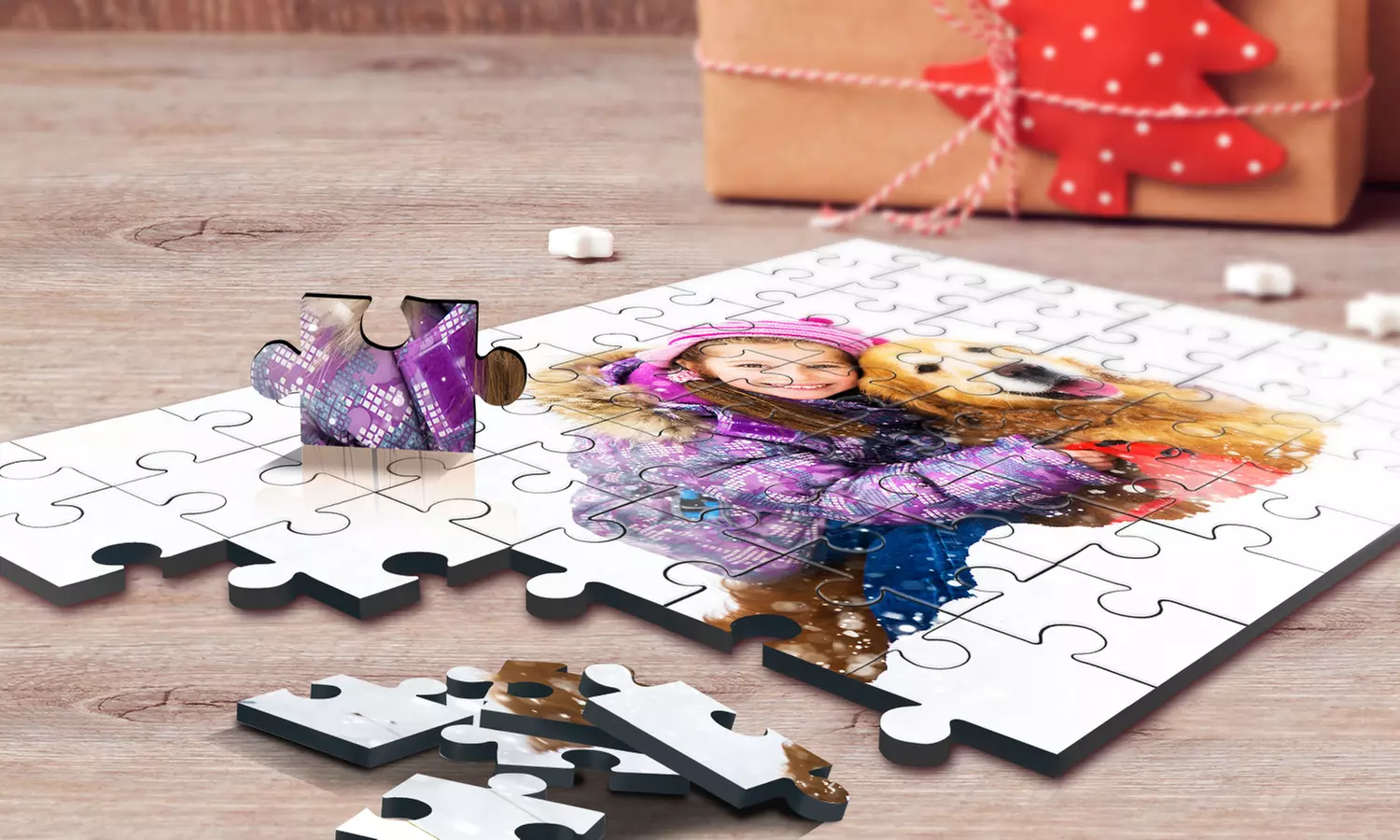 Custom Wood Photo Puzzles (Up to 84% Off) from $9–$59 in sizes 5”x7”, 10”x7” & 10”x14” by Printerpix - Second Medium