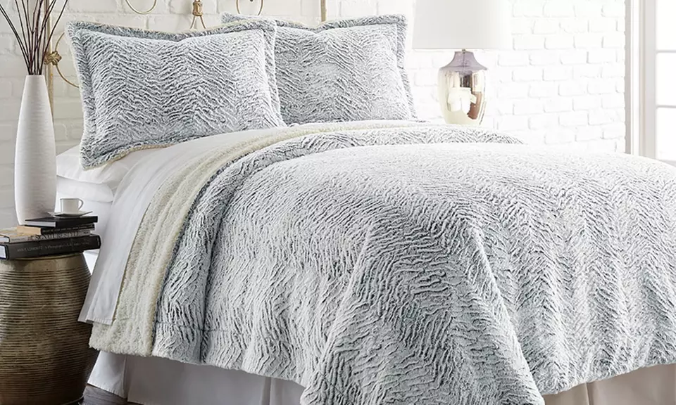 Faux-Fur and Sherpa Reversible Comforter Sets (2 or 3pc) - Primary Image
