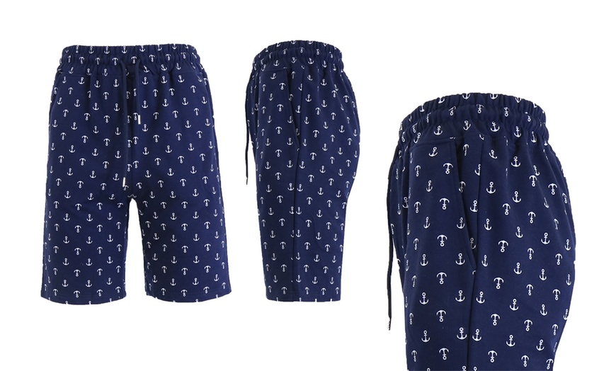 Image 13: Galaxy by Harvic Men's Slim-Fit Printed French Terry Shorts (S-2XL)