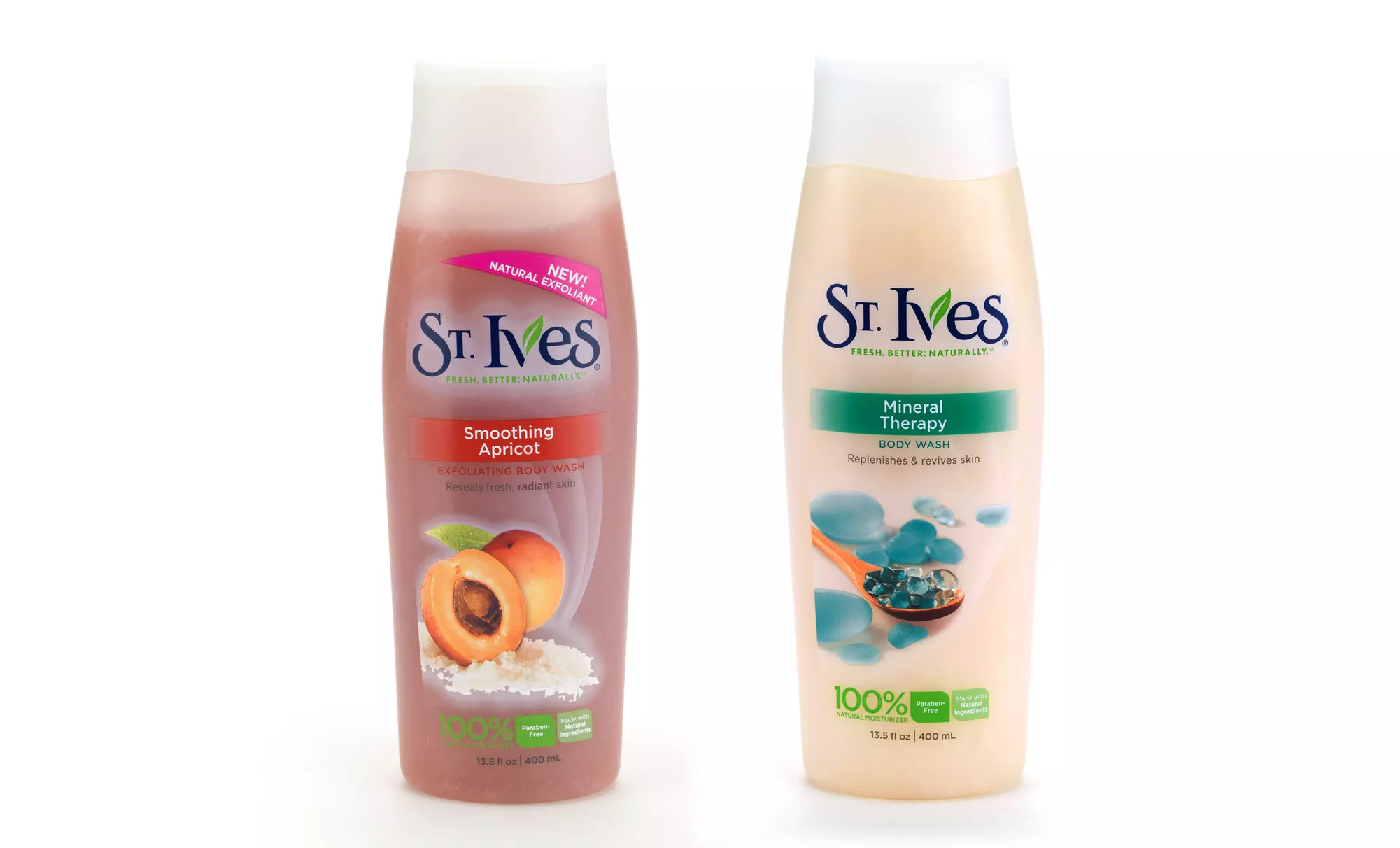 St. Ives Exfoliating Apricot or Mineral Therapy Body Wash; 6-Pack of 13.5 Fl. Oz. Bottles + 5% Back in Groupon Bucks - Primary Image