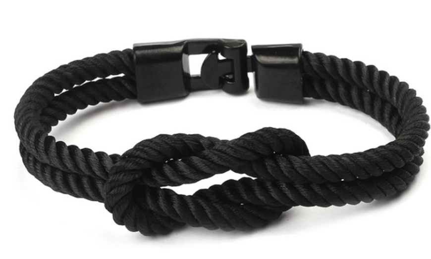 Image 2: Men's Nautical Rope Bracelet