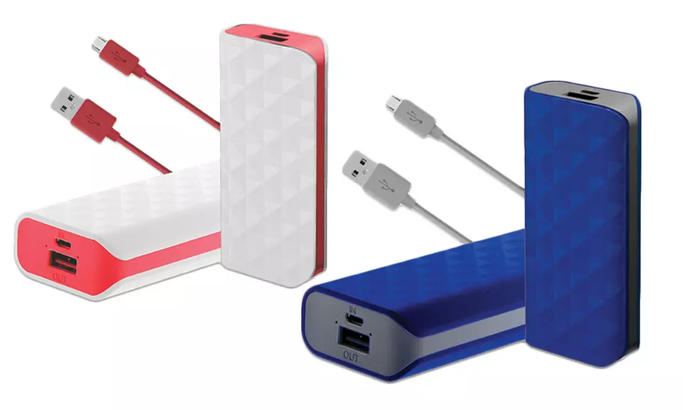 ByTech 4,000mAh Rechargeable Diamond-Pattern Mobile Power Bank
 - Primary Image