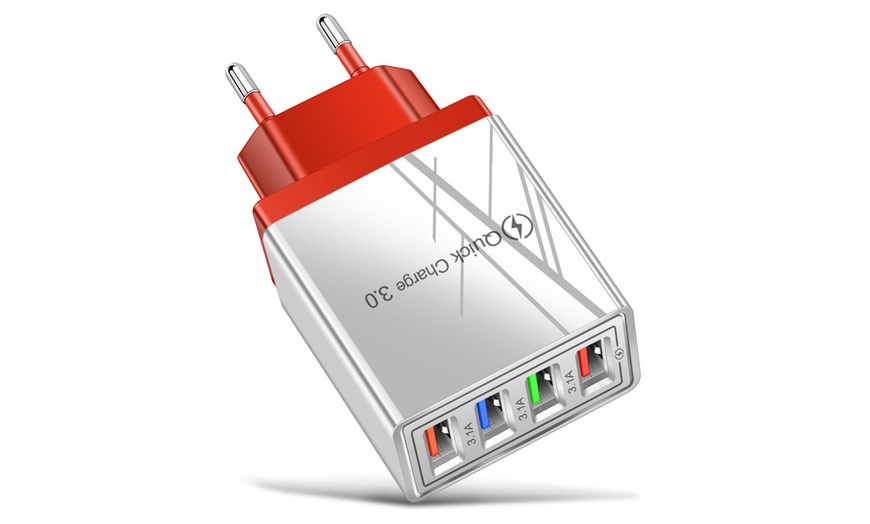 Image 8: 1x oder 2x USB-Schnell-Ladegerät mit 4 USB-Ports