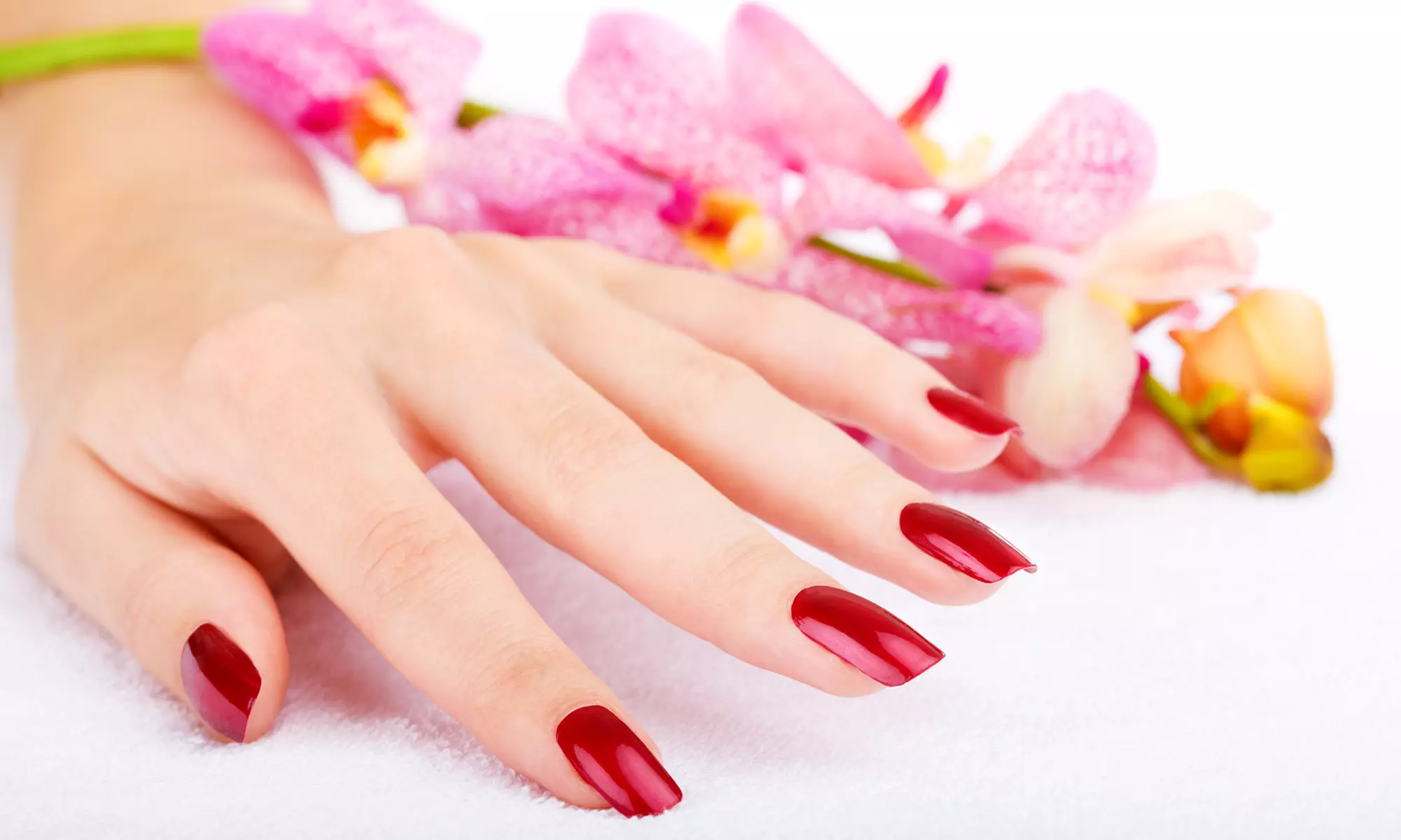 Get Glam with French Short Acrylic w/ French polish & French Toes - Up to 55% Off - Primary Image