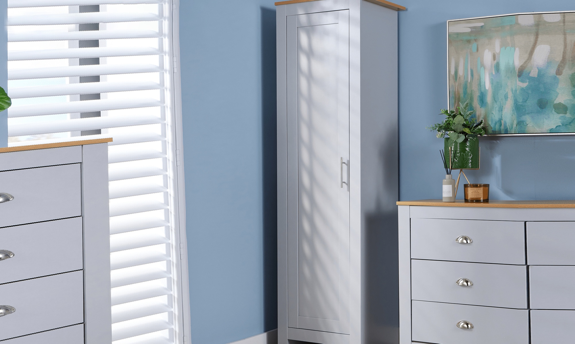 Camden Single Door Bedroom Wardrobe Storage