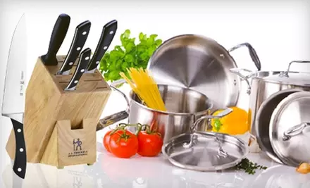 $20 for $40 Worth of Cookware and More or $169 for a J.A. Henckels Six-Piece Knife-Block Set ($399 Value) at The Cookware Centre - Primary Image