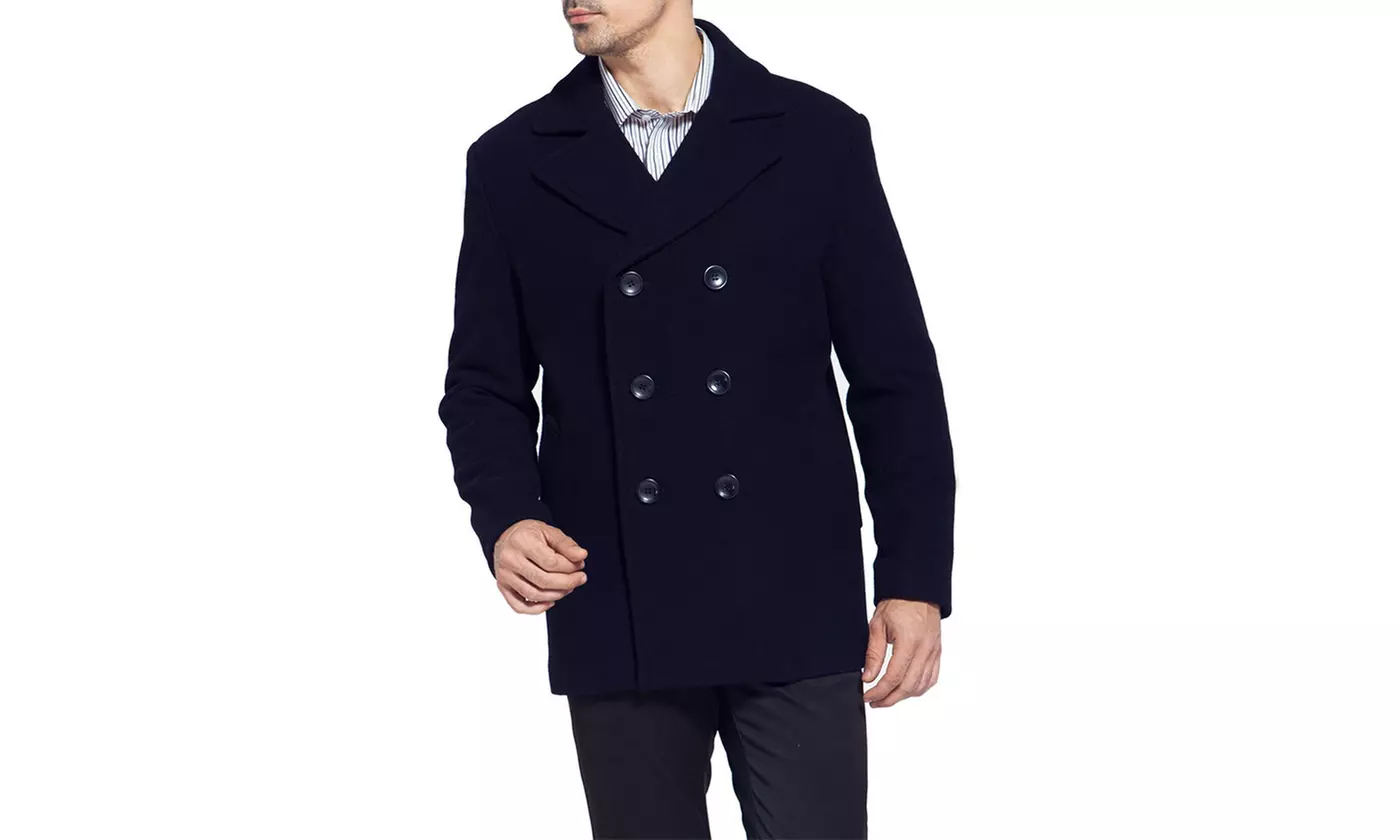 Braveman Men's Double-Breasted Wool Peacoats - Second Medium