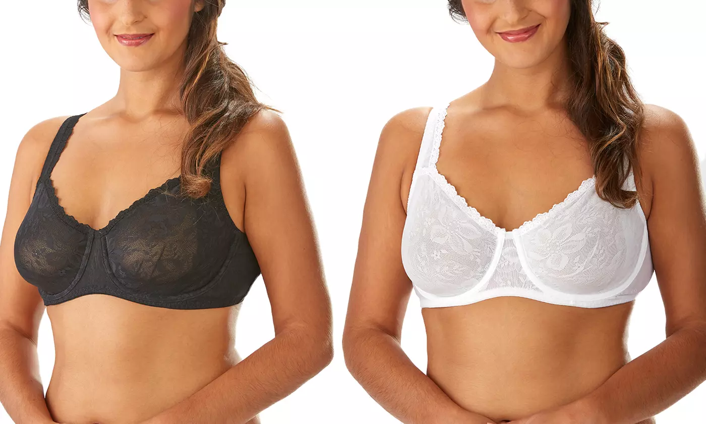 Warner's Plus Size Lace Underwire Firm Support Bras (2-Pack) - Primary Image