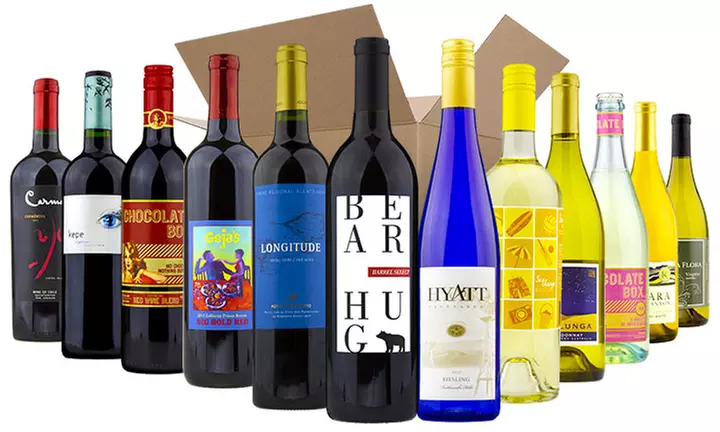 Six or 12 Bottles of Red, White, or Mixed Wine from Wine Insiders ( 78% Off ) - Primary Image