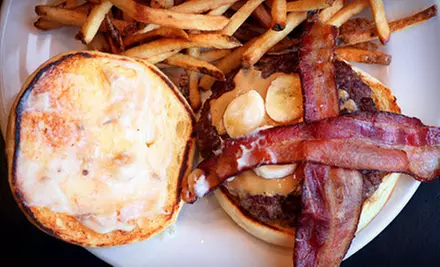 Pizza and Burgers at The Squared Circle (Half Off). Two Options Available. - Primary Image