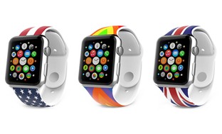 iPM Soft Silicone Flag Band for Apple Watch