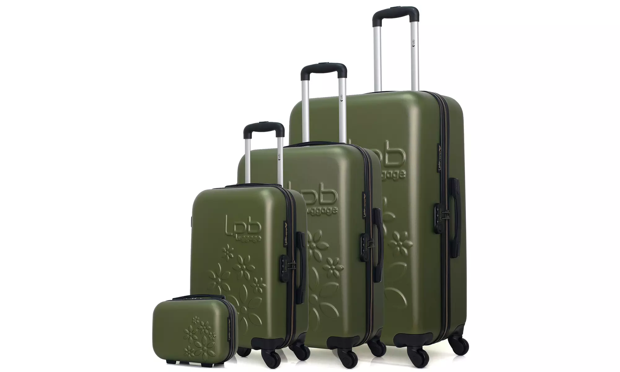 Ensemble de 3 valises emboîtables ELEONOR-C et trousse de toilette