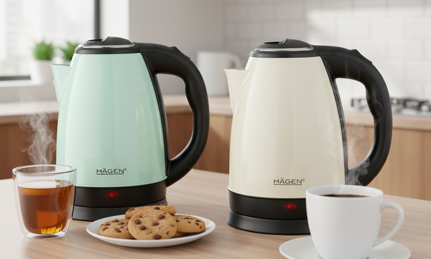 Image 1: Royalty Line 1,8 l kabelloser Wasserkocher aus Edelstahl