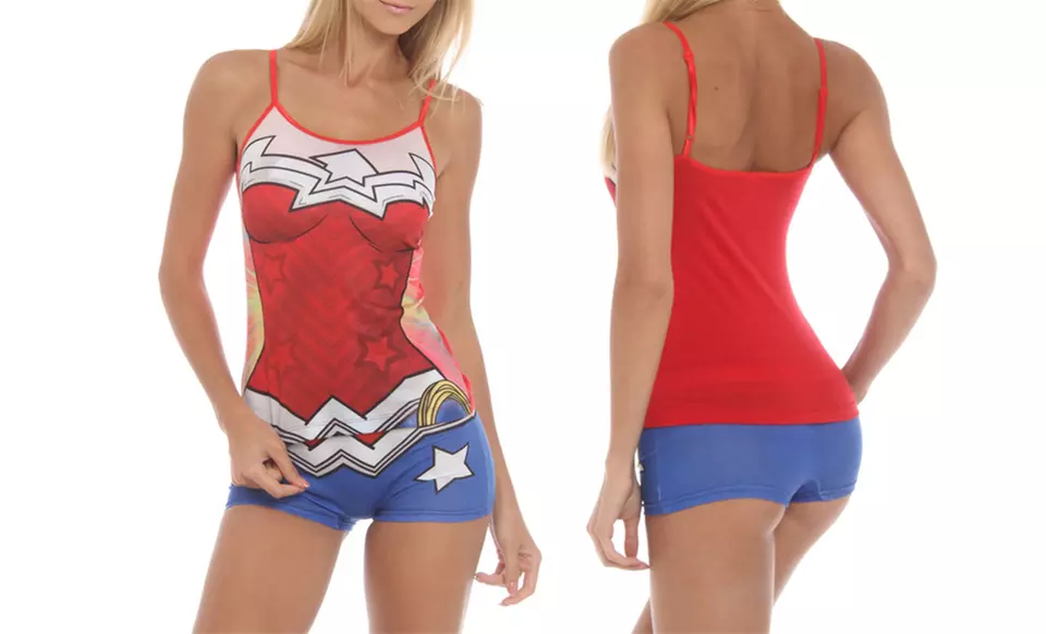 Women's Undergirl & DC Comics Cami and Shorts PJ Set. Multiple Styles Available. Free Returns. - Second Medium