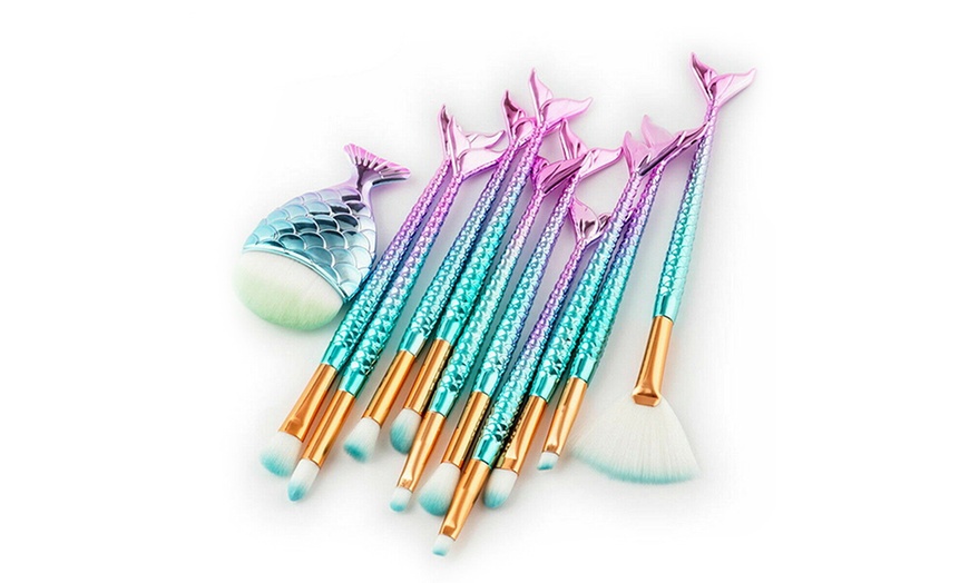 Image 1: 11-Piece Mermaid Brush Set