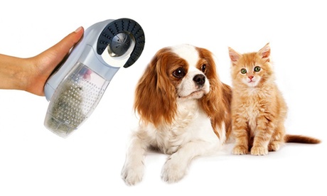 Massaggiatore aspira peli 2 in 1 per cani e gatti