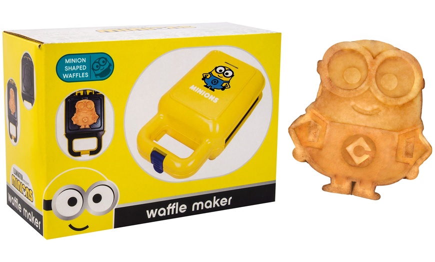 Image 1: One or Two Minion-Shaped Waffle Makers