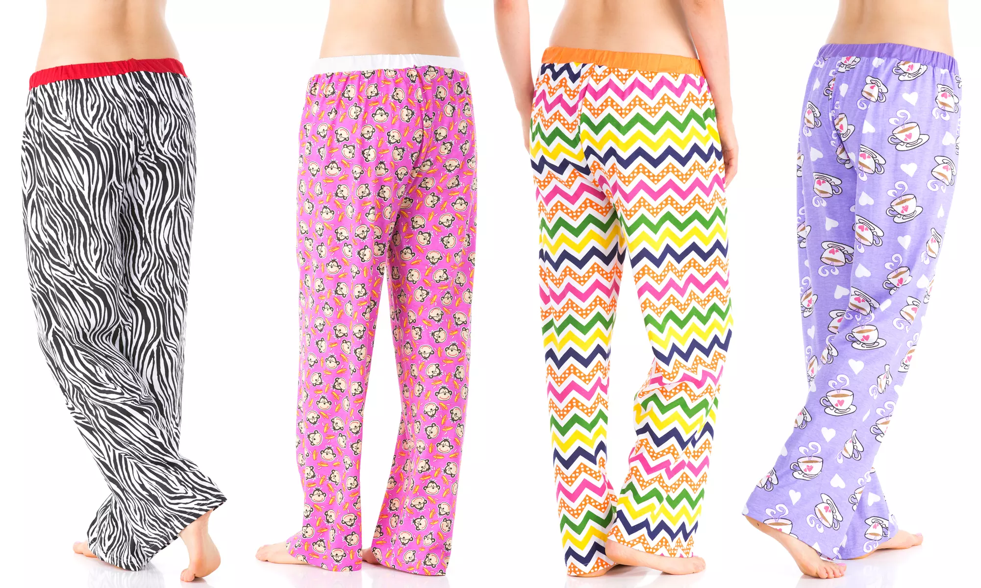 Women's Cotton Pajama Pants (4-Pack) - Second Medium
