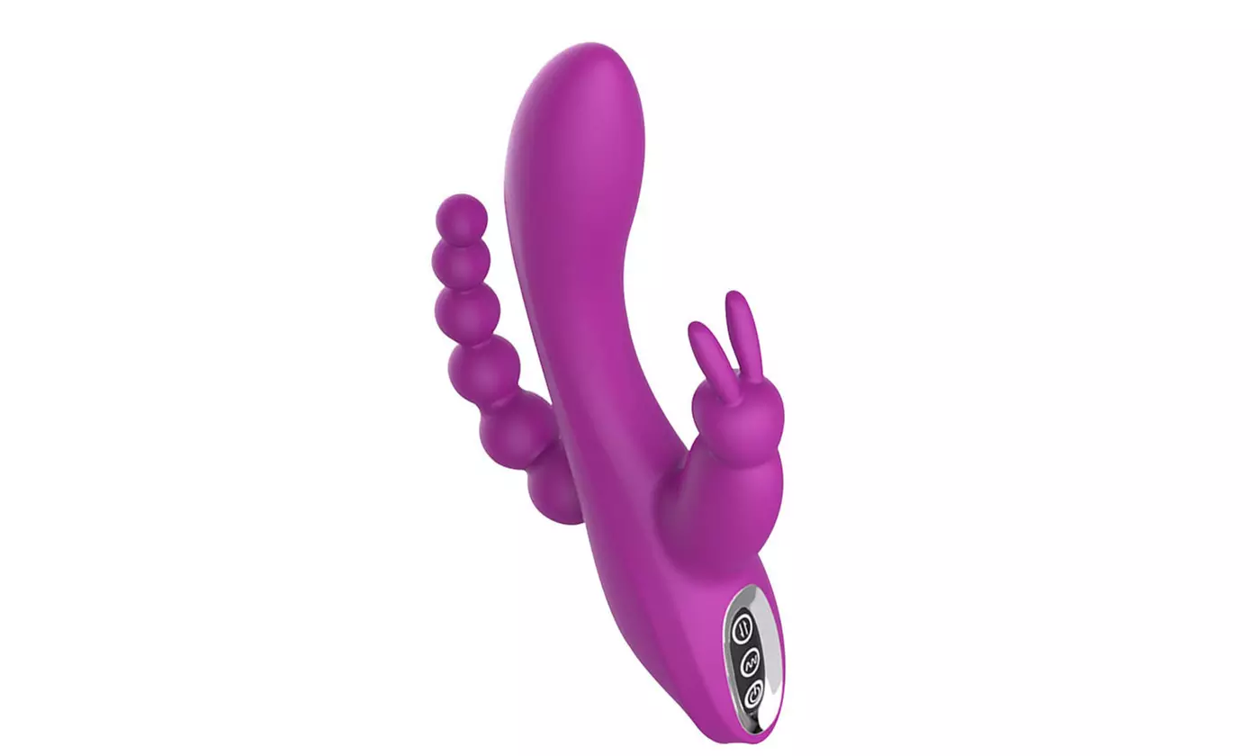 Triple Crown Rabbit Vibrator Waterproof Magnetic Rechargeable Anal Clit Vibrator