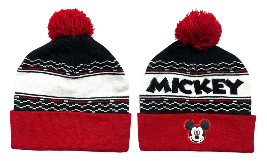 Image 24: Bonnet avec pompon Paw Patrol, Mickey ou Minnie