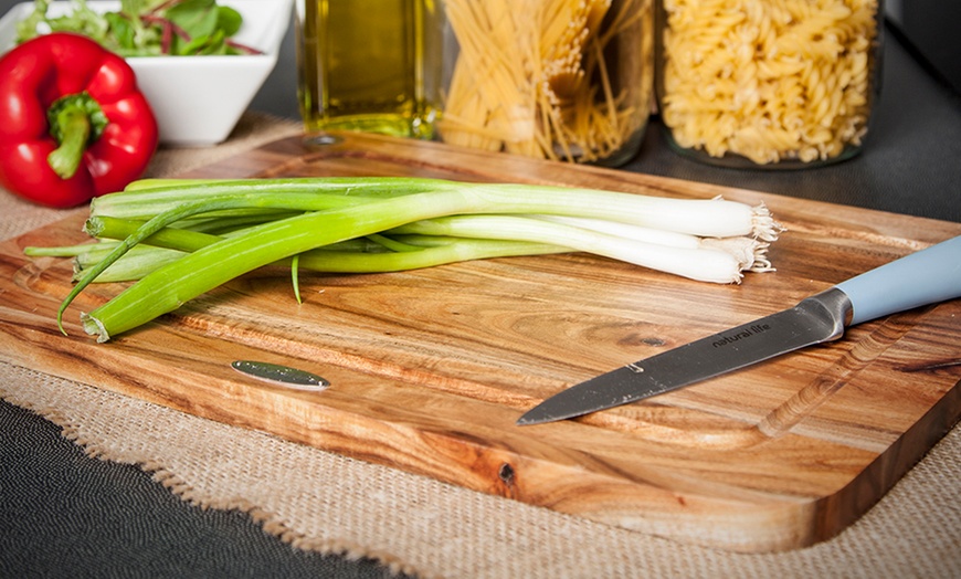 Image 2: Set of Two Acacia Chopping Boards