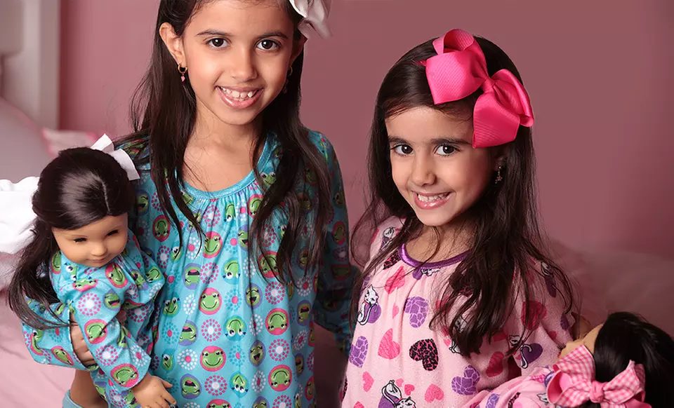 Matching Nightgown Sets for Girls and Dolls. Multiple Colors Available. Free Returns. - Primary Image