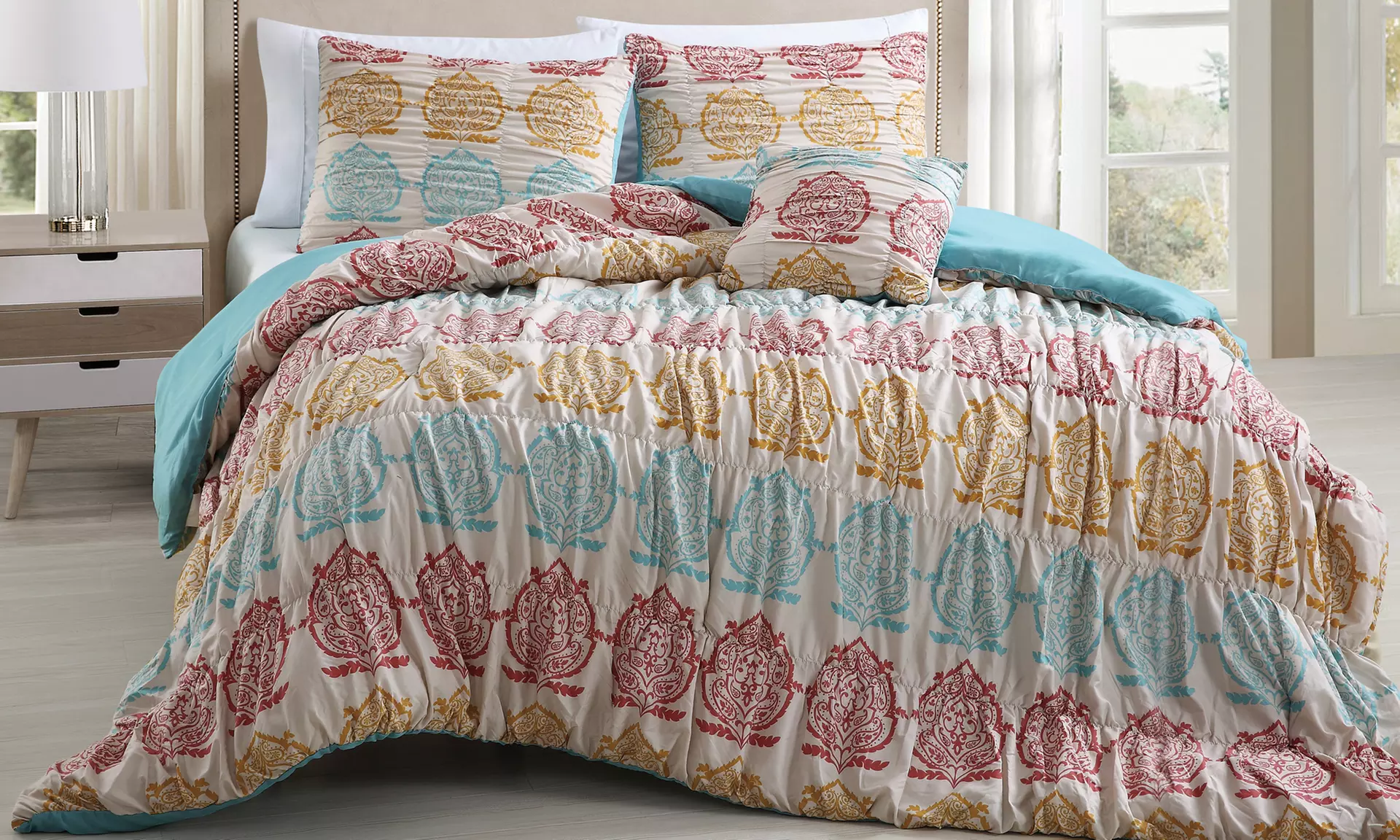 Ruched Comforter Set (4-Piece) - Second Medium