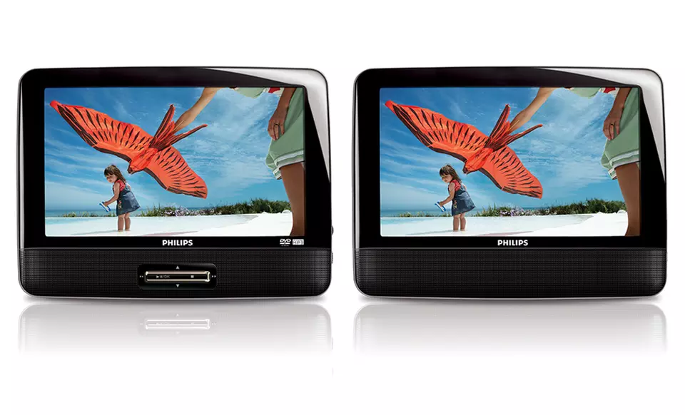 Philips 9" Dual-Screen Portable Car DVD Player (Manufacturer Refurbished) - Second Medium