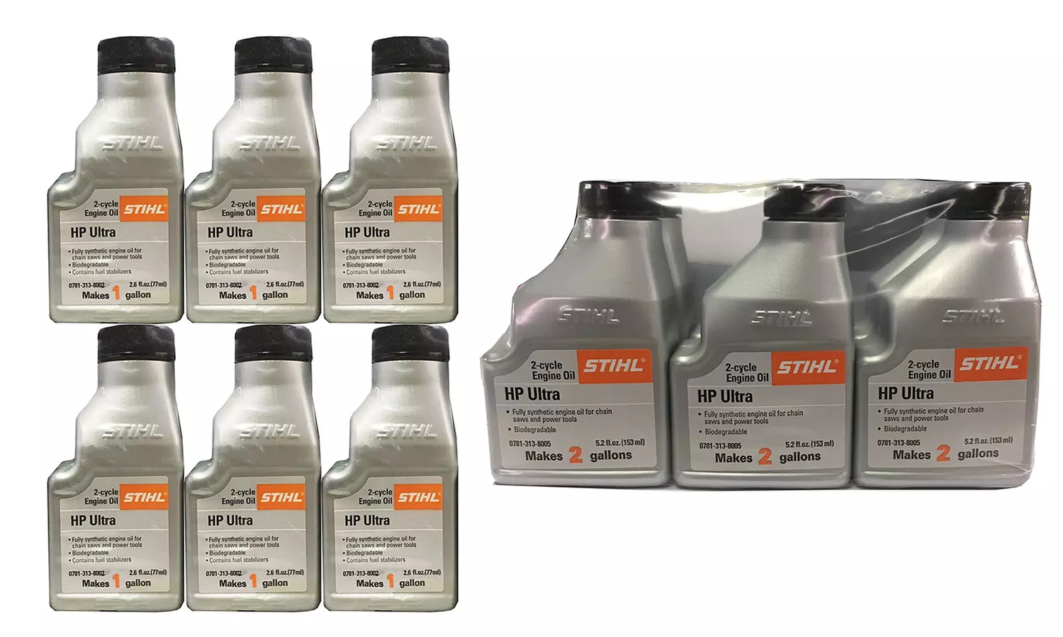 Stihl 0781-313-8002 High-Performance Ultra 2-Cycle Engine Oil (6-Pack) - Primary Image