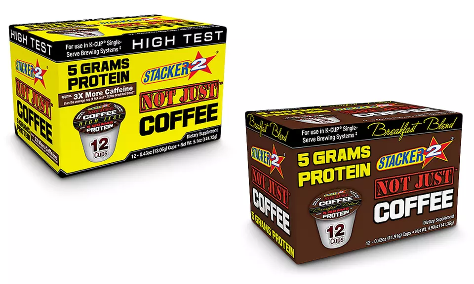 Stacker 2 Not Just Coffee High-Protein Single-Serve Coffee Pods in High Test or Breakfast Blend (12-Pack) - Primary Image